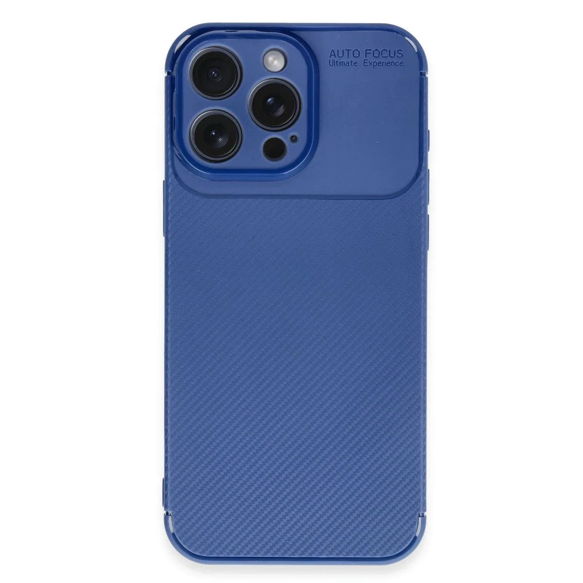 Apple İphone 16 Pro Max Kılıf Auto Focus Karbon Kapak - Lacivert görsel 4