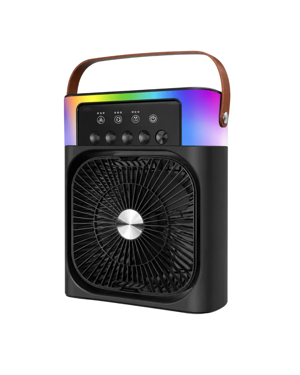Mini Klima Fan Buharlı Soğutucu RGB Led Işıklı Taşınabilir Masaüstü Fan görsel 2