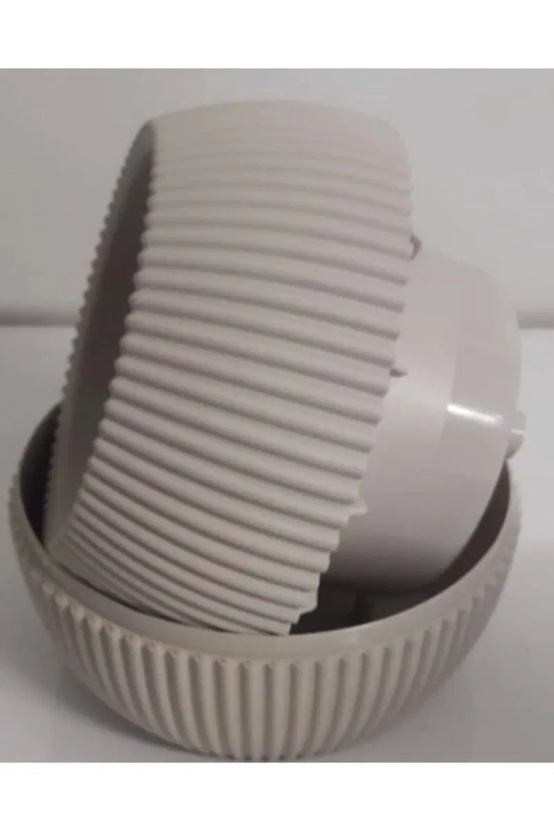 Mercan Saksı 2 Numara 0, 35 Litre Su Hazneli Dekoratif Kaktüs Sukulent Saksı 11, 8x9, 2 cm görsel 3