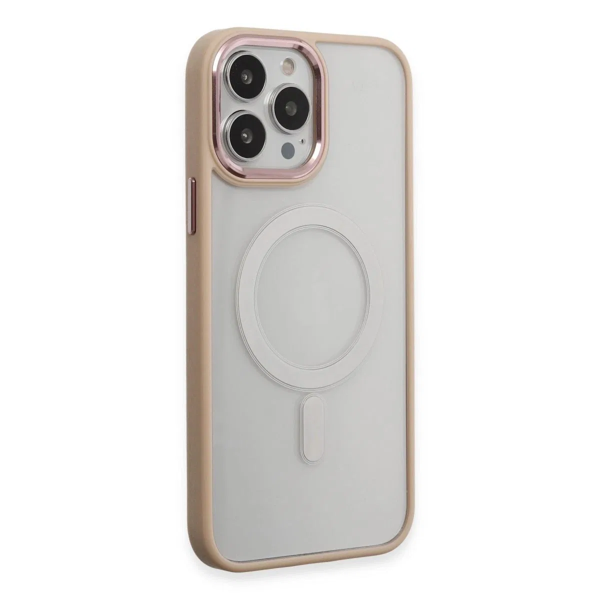 Apple İphone 15 Pro Max Kılıf Room Magneticsafe Silikon - Pudra