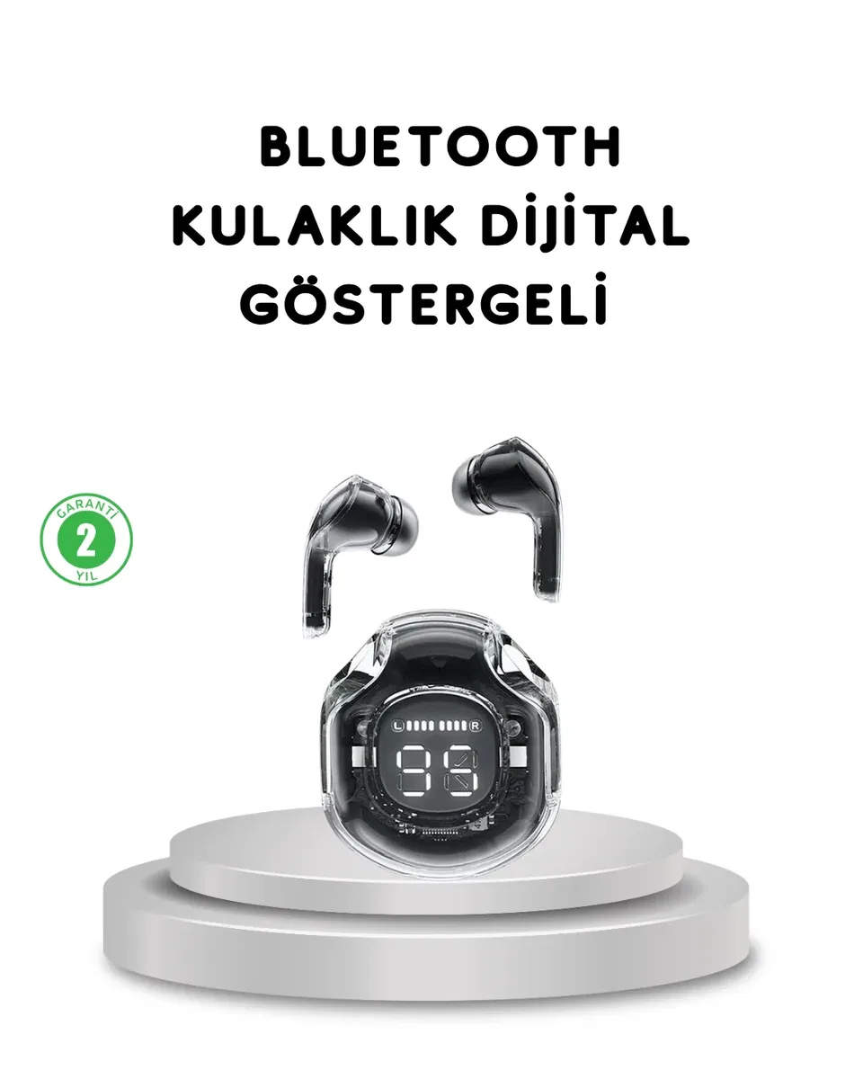 Bluetooth 5. 3 Kablosuz Kulaklık HiFi Stereo ve Ekstra Bass Dijital Ekranlı