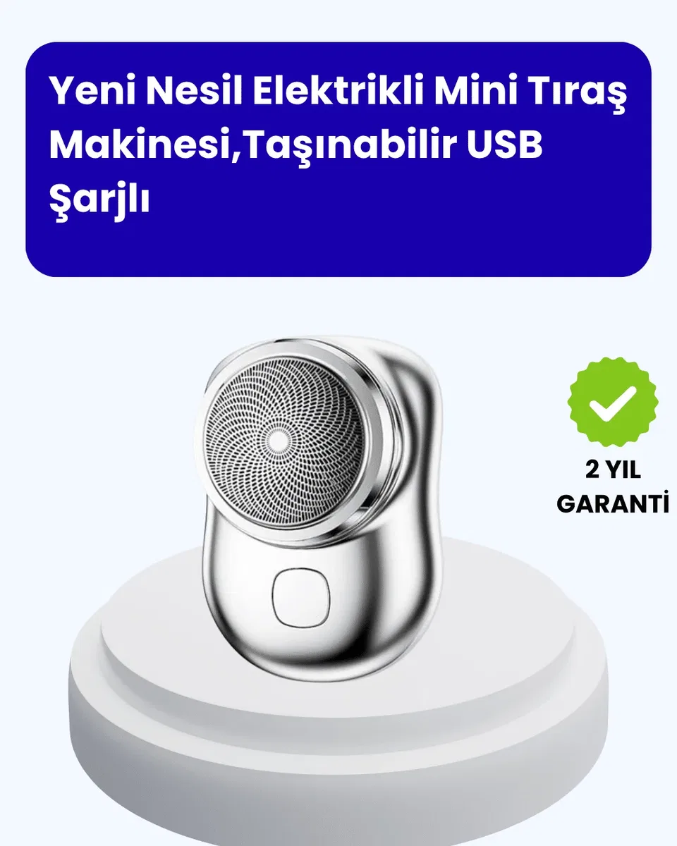 Cep Tipi Elektrikli Tıraş Makinesi – Güçlü, Sessiz, Su Geçirmez ve Ultra Taşınabilir