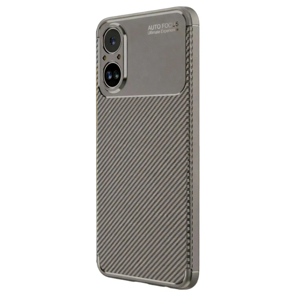 Realme 12 Lite Kılıf Auto Focus Karbon Kapak - Gri görsel 3