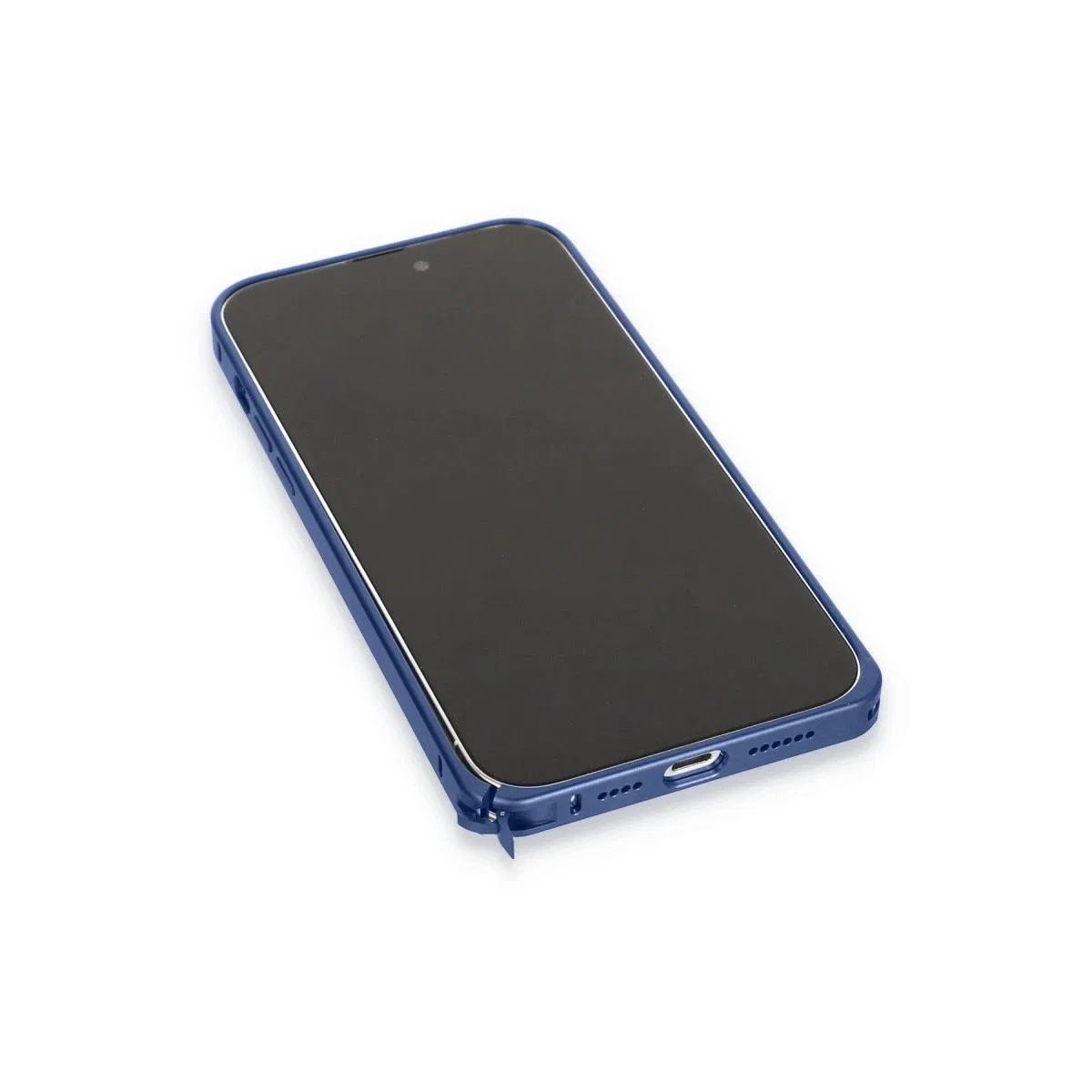 Joko Apple İphone 15 Pro Metal Bumper Mat Kapak - Lacivert görsel 6