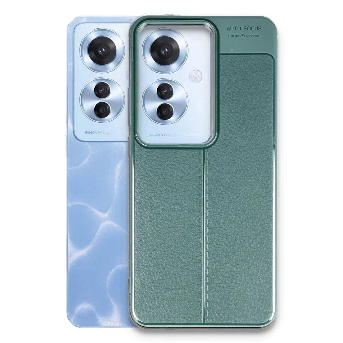 Oppo Reno 11f Kılıf Auto Focus Kapak - Koyu Yeşil görsel 2