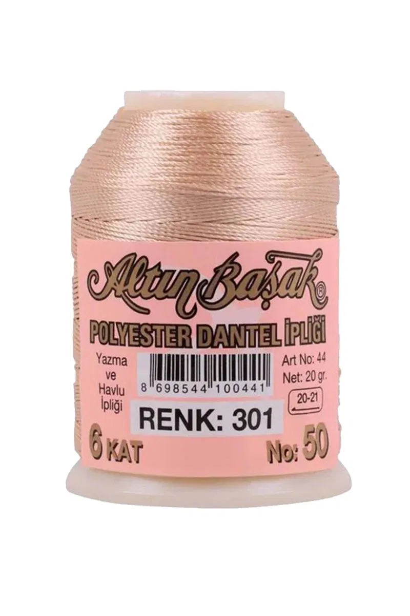 3 Adet Altınbaşak Oya ve Dantel İpi 20 gr - Royaleks - No: 301 görsel 3