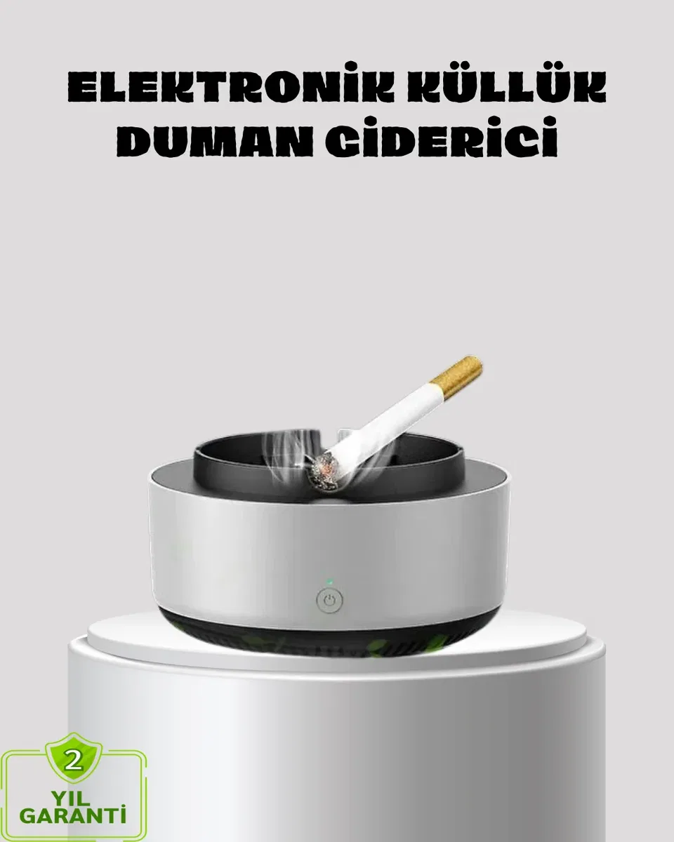 Küllük ve Hava Temizleyici 2’si 1 Arada – Sigara Kokusu Giderici, Araba ve Ofis İçin