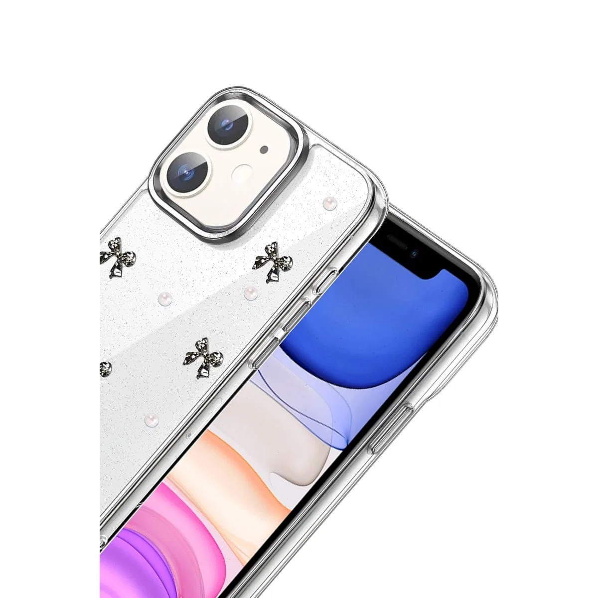 Apple İphone 12 Fiyonk Desenli Kapak - Desen 8 görsel 3