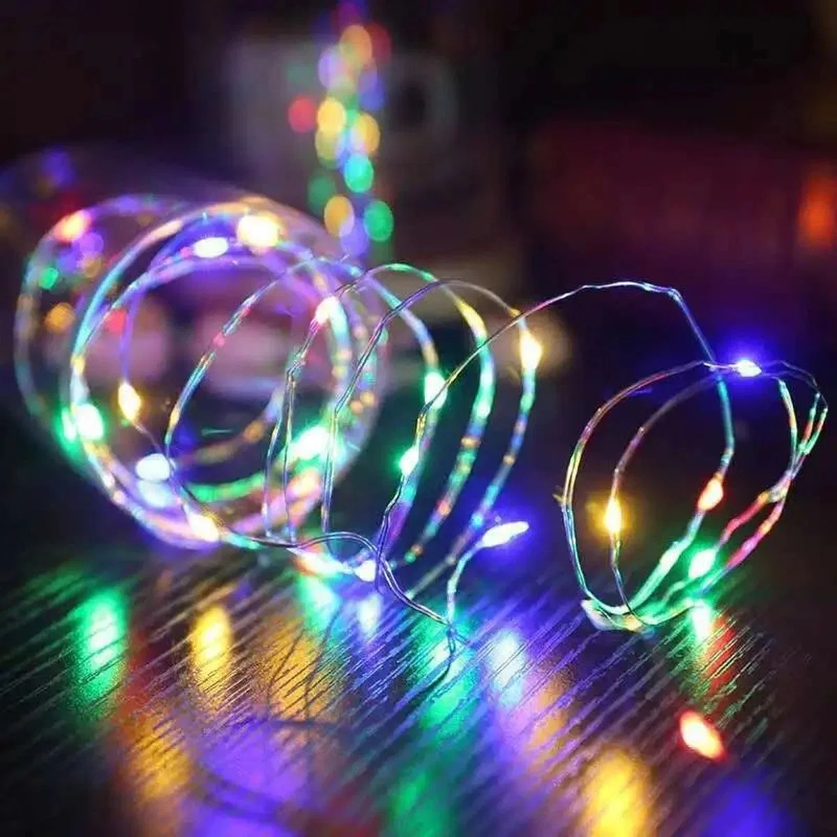 Gd968 Şerit Pilli Aydınlatma 10 Metre 100 Adet Rgb Peri Led görsel 5
