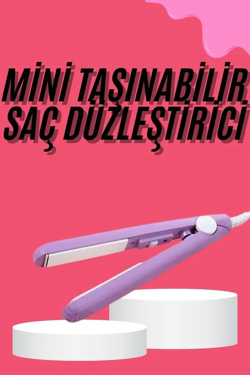 Saç Düzleştirici Pürüzsüz Parlaklık Seyahat Tipi Taşınabilir Seramik Kaplama görsel 2
