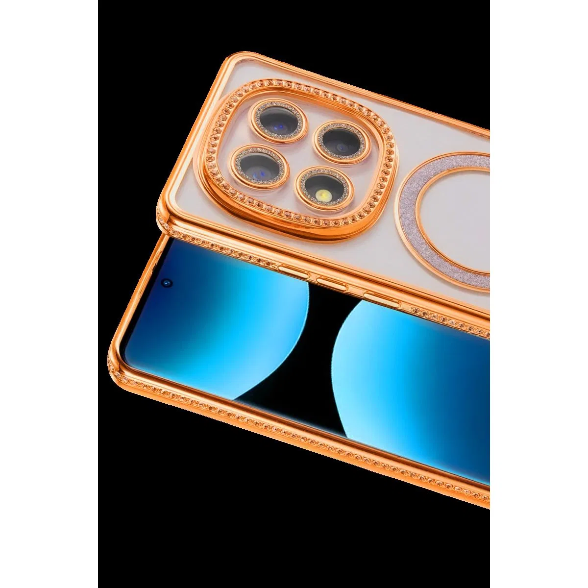 Xiaomi Redmi Note 15 Pro 4g Joke Simli Magneticsafe Kılıf - Turuncu görsel 2