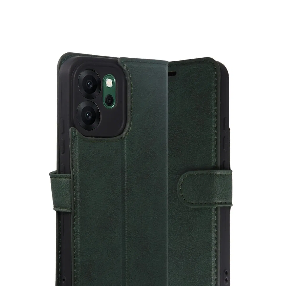 Oppo Reno 14f Trend S Plus Kapaklı Kılıf - Yeşil görsel 2
