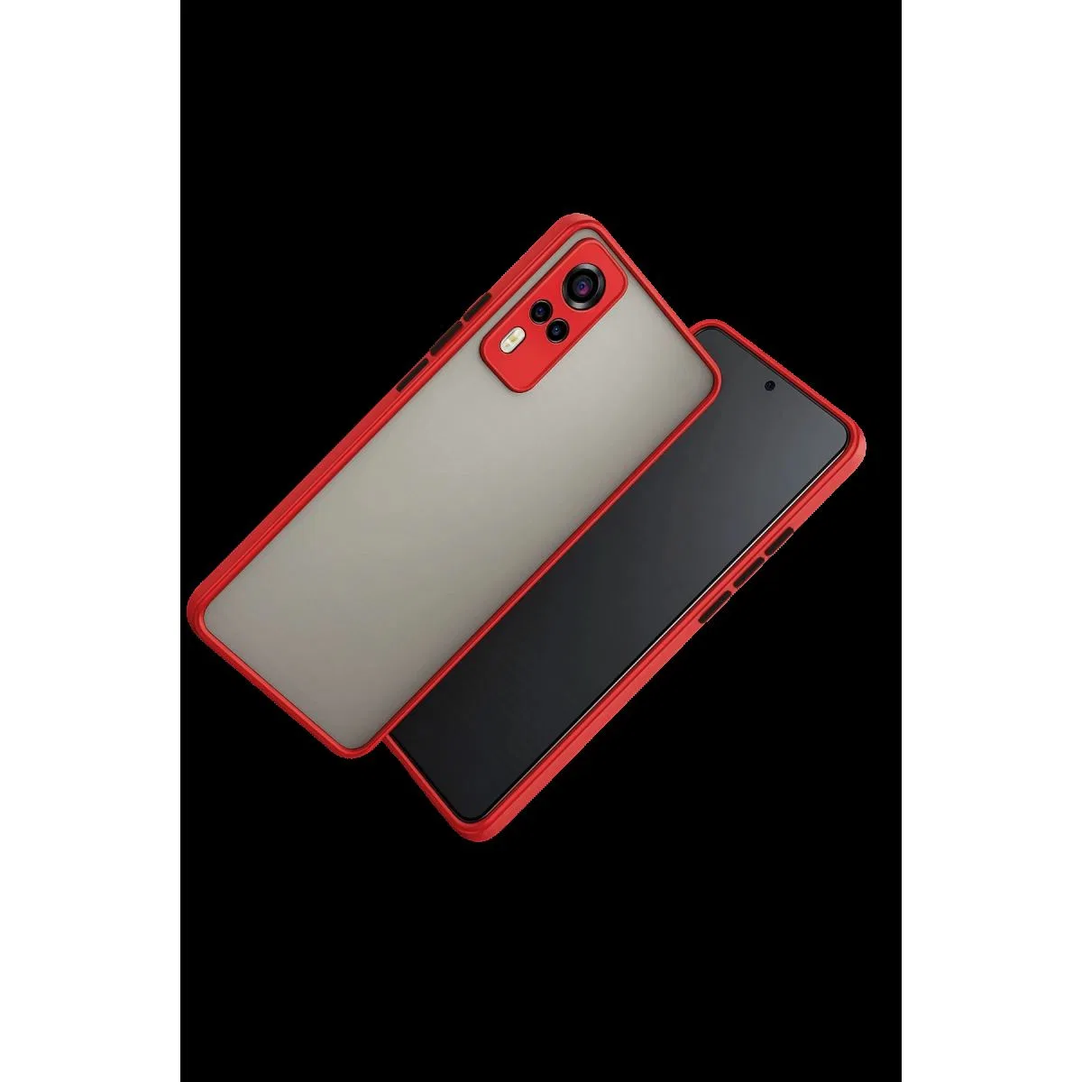 Vivo Y53s Kılıf Montreal Silikon Kapak - Kırmızı görsel 3