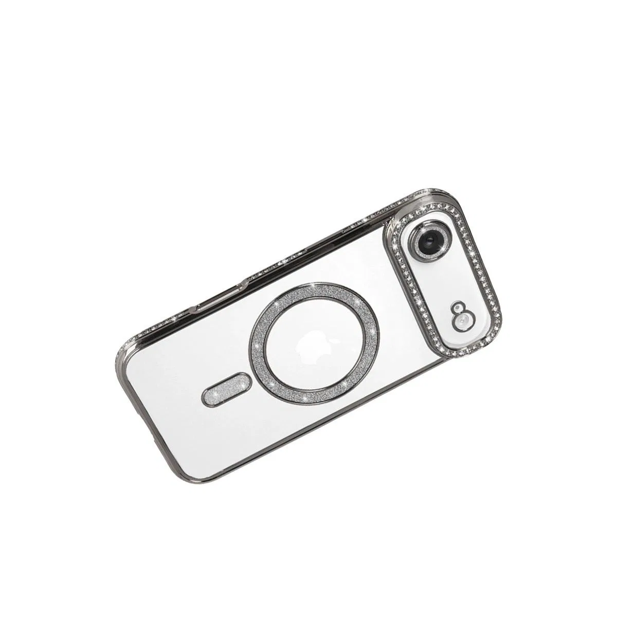 Apple İphone 17 Air Joke Simli Magneticsafe Kılıf - Gümüş görsel 4