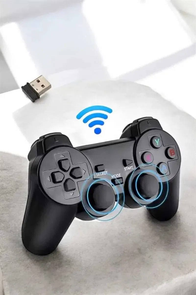 Game Stick 2000 Oyunlu 2. 4G Kablosuz Çift Kol Yüksek Hassasiyetli Wireless