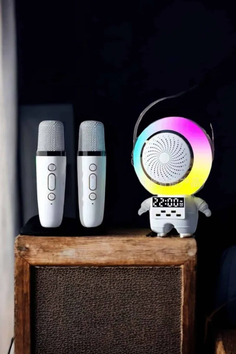 Çocuklara Özel Kablosuz Bluetooth Bağlantılı Karaoke Mikrofon görsel 3