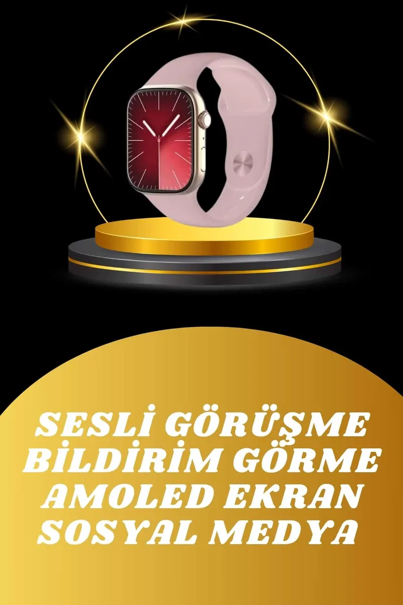 Akıllı Saat İos Andorid Destekli Arama Özeliği Sensörlü Bluetooth Bağlantılı görsel 2
