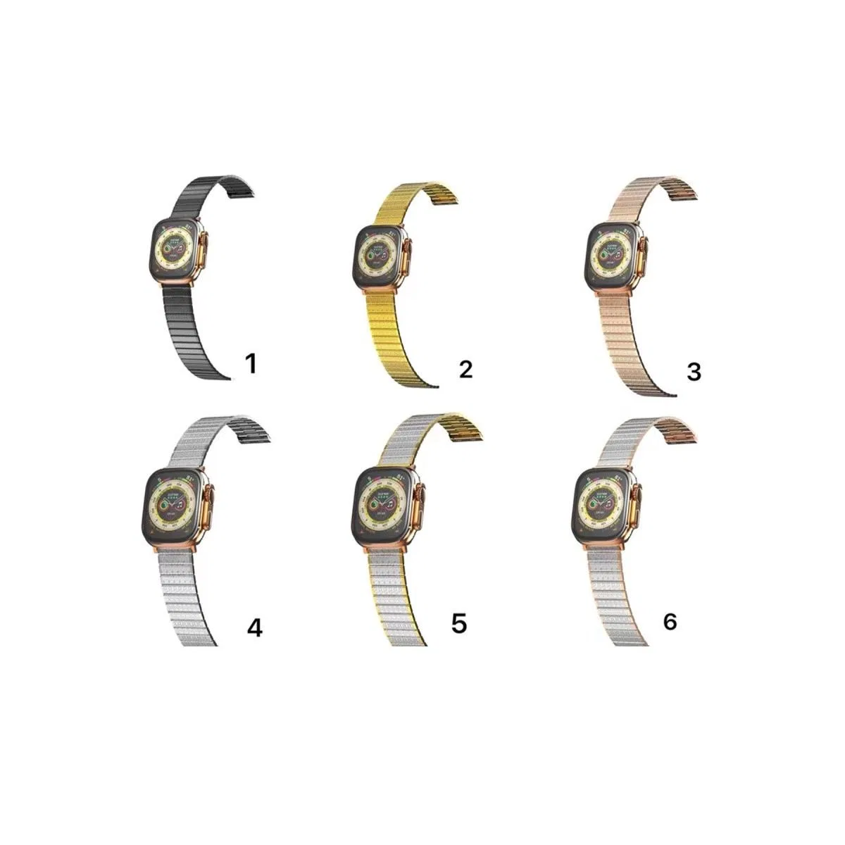 Apple Watch 42mm Made Metal Kordon (saat Değildir) - Gümüş-gold görsel 2