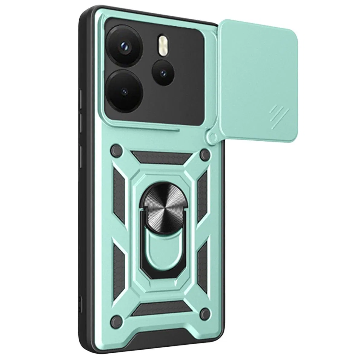 Xiaomi Redmi Note 14 4g Pars Lens Yüzüklü Silikon - Yeşil görsel 4
