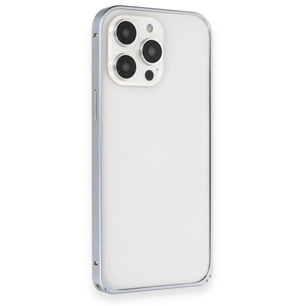 Joko Apple İphone 15 Pro Max Kılıf Metal Bumper Magneticsafe Kapak - Gri görsel 3