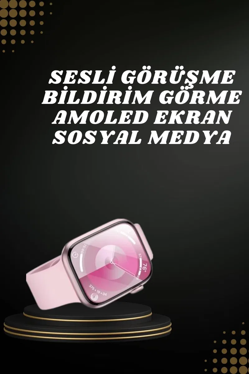 Akıllı Saat İos Andorid Destekli Titreşimli GPS Özelliği Bildirim Özelliği görsel 2