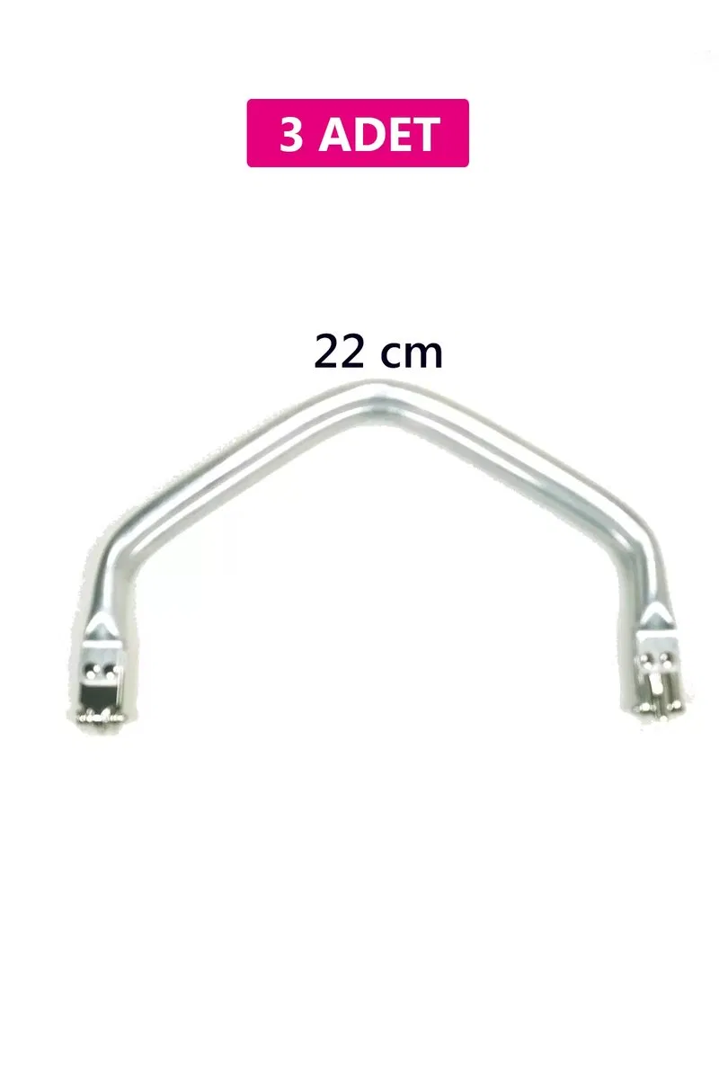 Gizli Metal Çanta Bursu – 3 Adet - 22 cm - Metal Çanta Aparatı Çanta Aksesuarı