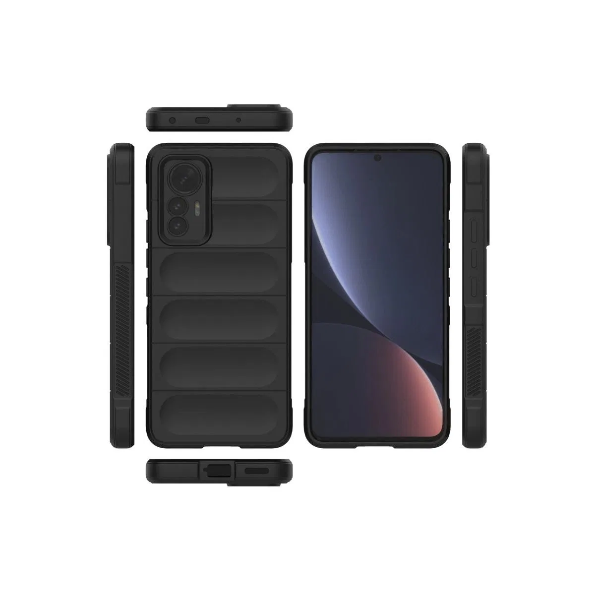 Xiaomi Mi 12 Lite Kılıf Optimum Silikon - Siyah görsel 3
