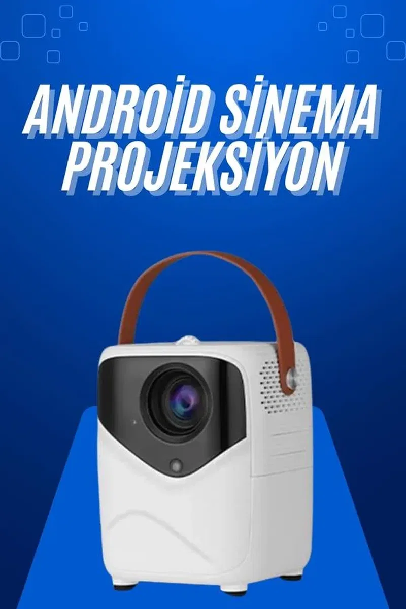 HD Ayaklı Portatif Projeksiyon Cihazı Android İşlemcili Sinema Projektörü görsel 2