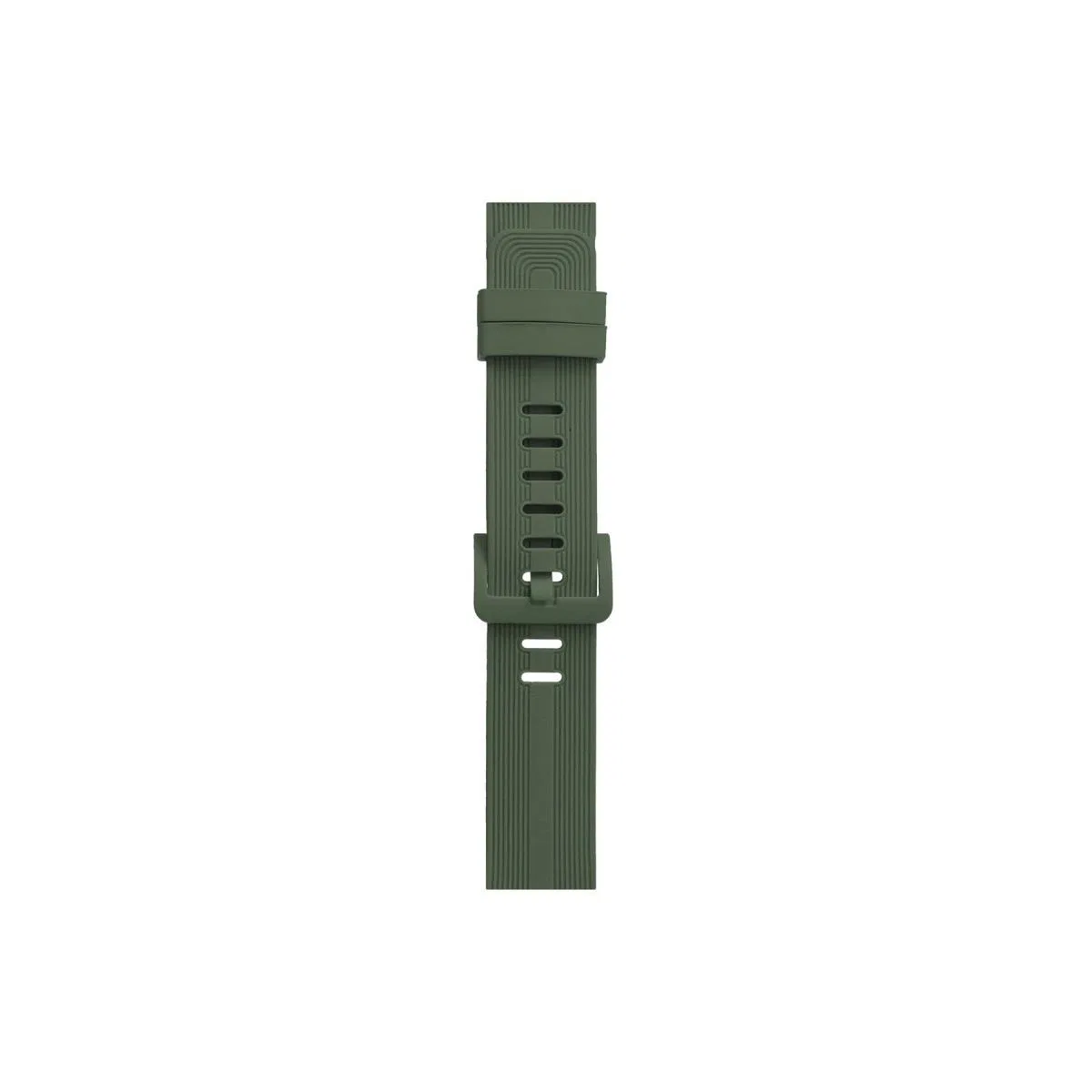 Apple Watch 38mm Kr408 Çizgili Silikon Kordon - Koyu Yeşil görsel 3