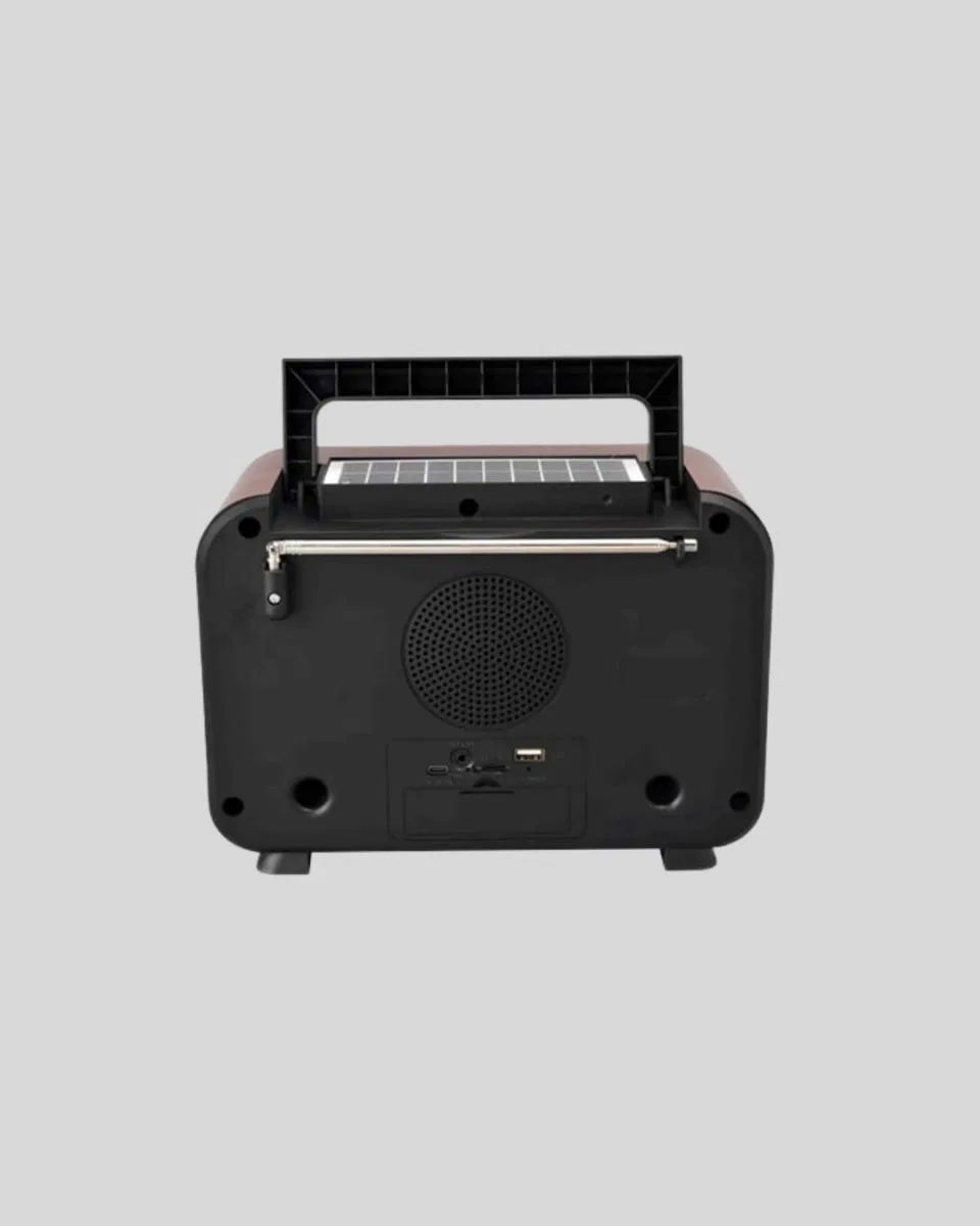 Şömine Efektli Solar Hoparlör Bluetooth 5. 3 Radyo Aux Usb Tf Destekli görsel 4