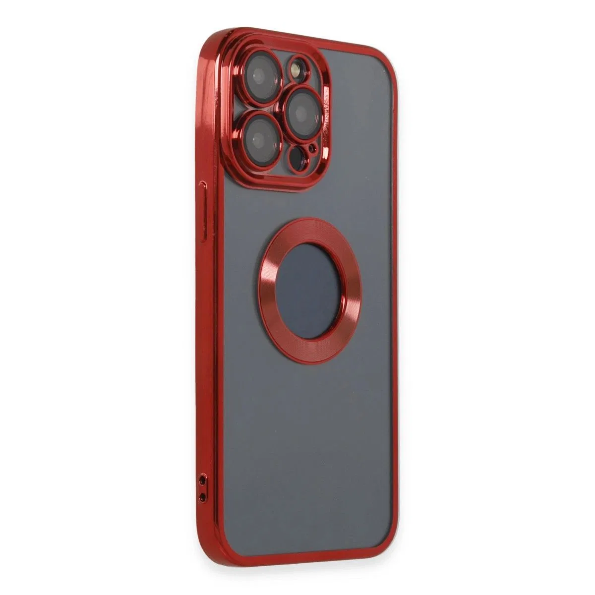Apple İphone 14 Pro Max Kılıf Slot Silikon - Kırmızı görsel 2