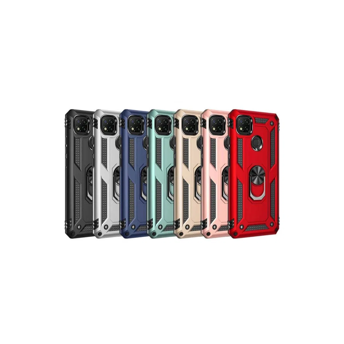 Xiaomi Redmi 9c Kılıf Sofya Yüzüklü Silikon Kapak - Rose görsel 6
