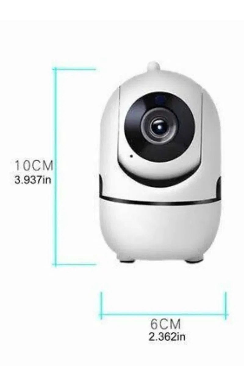 Baby Kamera Kablosuz 720P Beyaz 360 Derece Wifi Kamera Full HD 1080p görsel 2