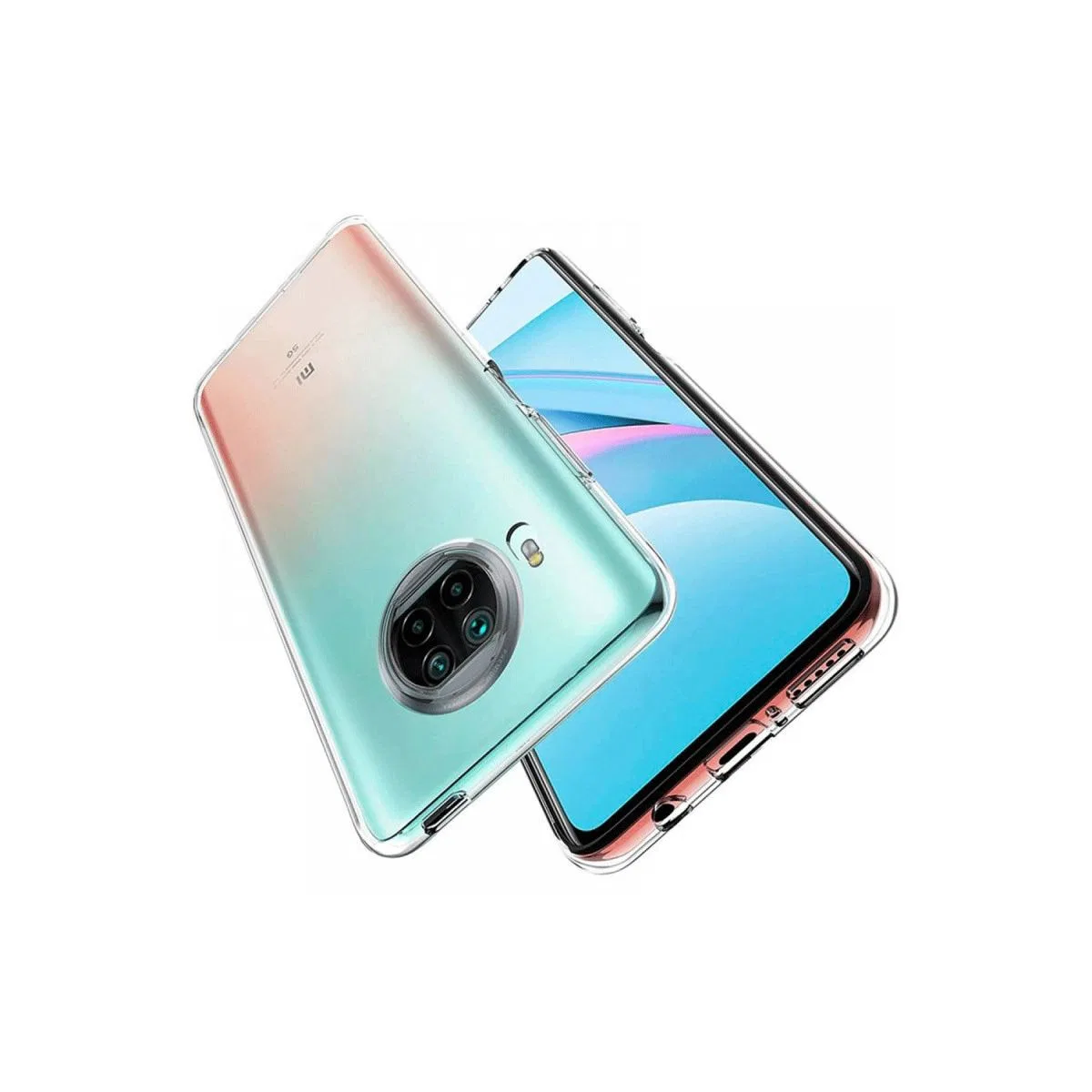 Xiaomi Mi 10t Lite Kılıf Lüx Şeffaf Silikon görsel 2
