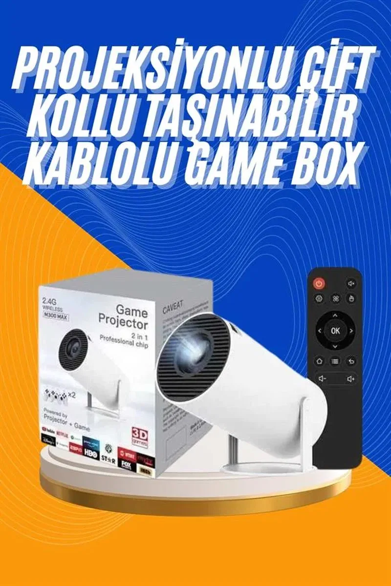 Projeksiyon Cihazı Video Oyun Konsolu 8 GB Hafıza LCD Ekran Kumandalı Yeni Nesil görsel 2