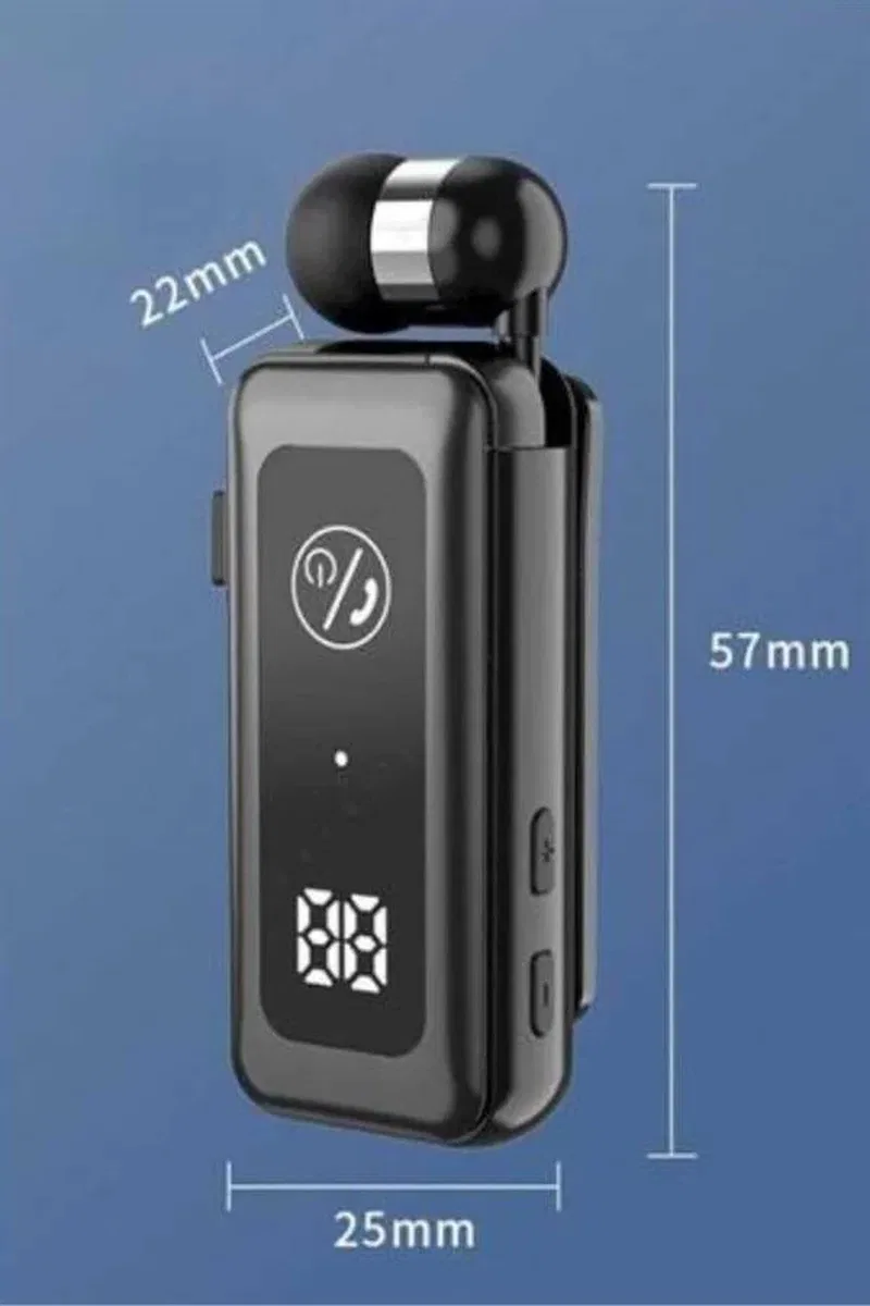 Makaralı Kulaklık SD Kart Girişli Dijital Göstergeli Kablolu Bluetooth Kulaklık görsel 5