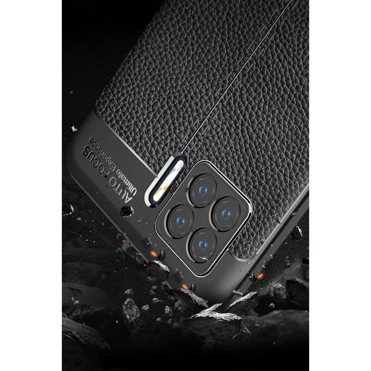 Oppo A73 Kılıf Auto Focus Kapak - Siyah görsel 3