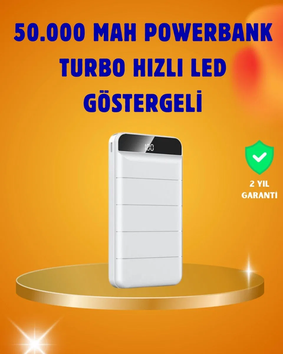 50000mah Led Göstergeli Taşınabilir Şarj Cihazı