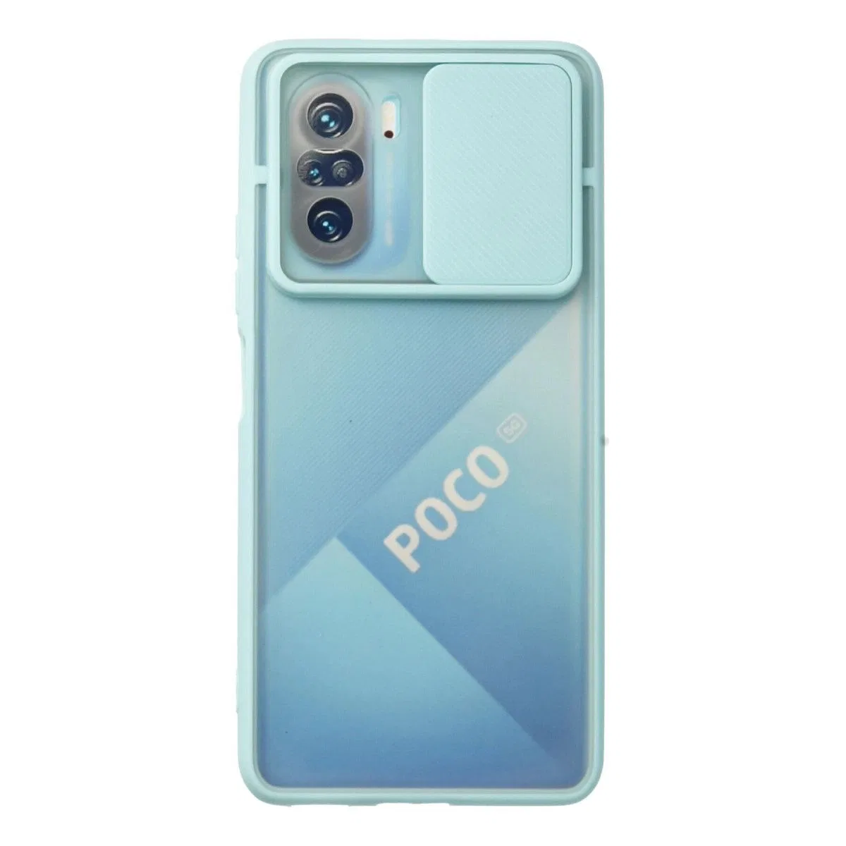 Xiaomi Poco F3 Kılıf Palm Buzlu Kamera Sürgülü Silikon - Turkuaz