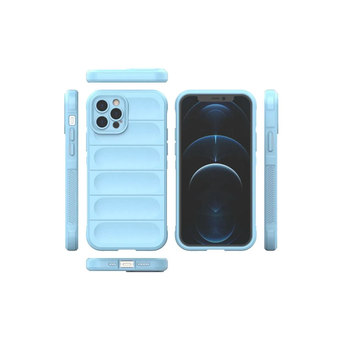 Apple İphone 12 Pro Kılıf Optimum Silikon - Sky Blue görsel 3