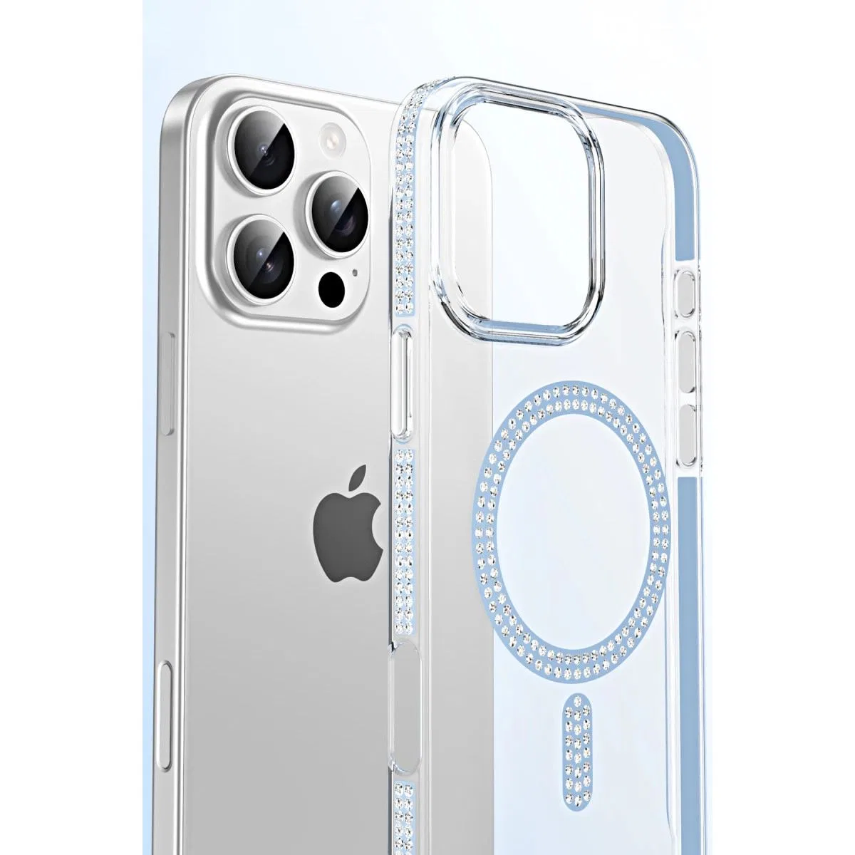 Joko Apple İphone 14 Pro Max Move Taşlı Magsafe Kapak - Lila görsel 5