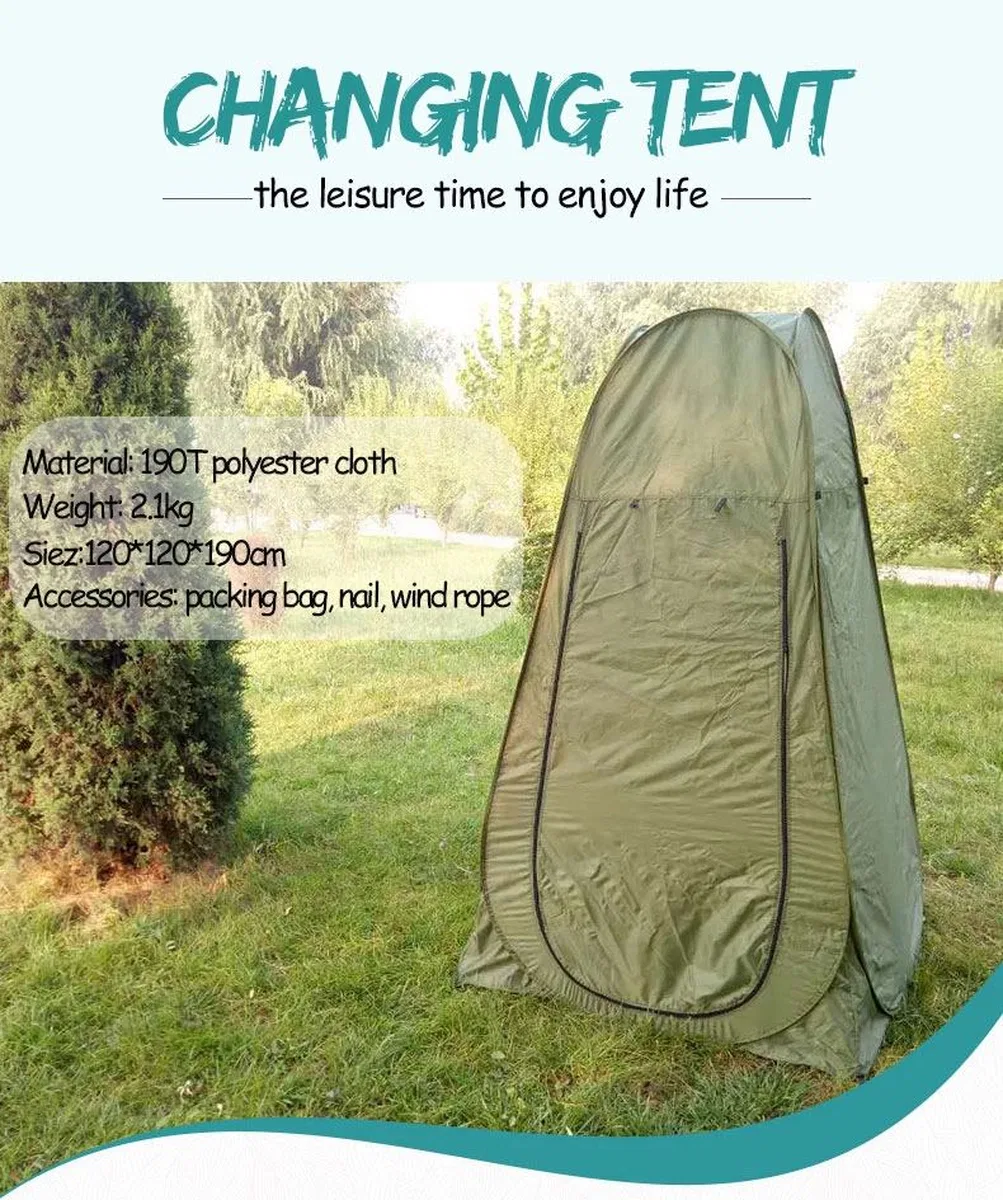 Kamp Alanı Duş Giyinme Wc Çadırı Fotoğrafcı Prova Kabini 190x120x120 görsel 4