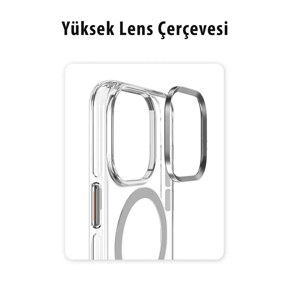 Joko Apple İphone 14 Pro Kılıf Crystal Magsafe Kapak - Siyah görsel 4