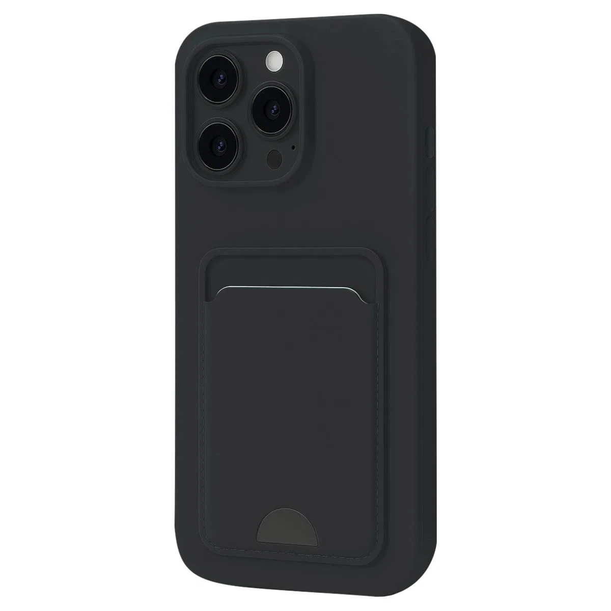 Apple İphone 16 Pro Kılıf Kelvin Kartvizitli Silikon - Siyah