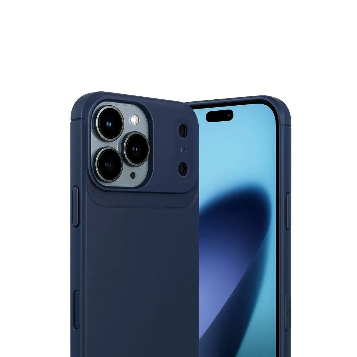 Apple İphone 17 Pro Max Auto Focus Karbon Kapak - Lacivert görsel 2