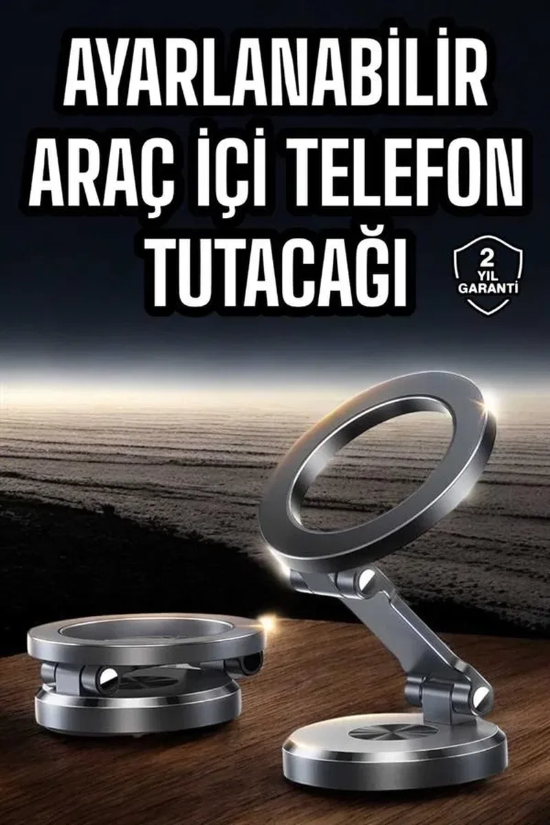 Araç İçi Telefon Tutacağı Manyetik Tasarım Ayarlanabilir görsel 2