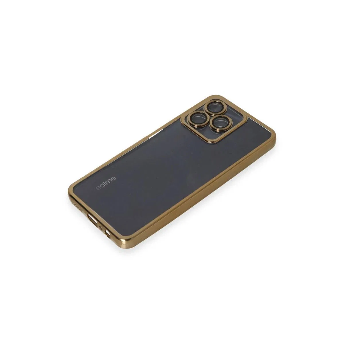 Realme C53 Kılıf Razer Lensli Silikon - Gold görsel 4