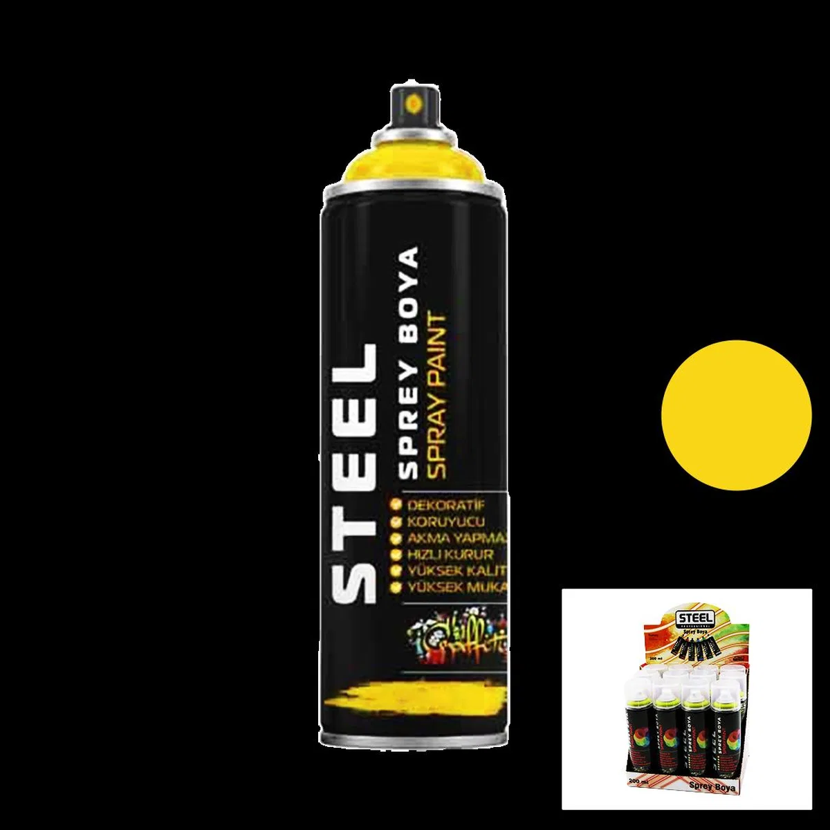 Sarı Metal Sprey Boya 200 ml
