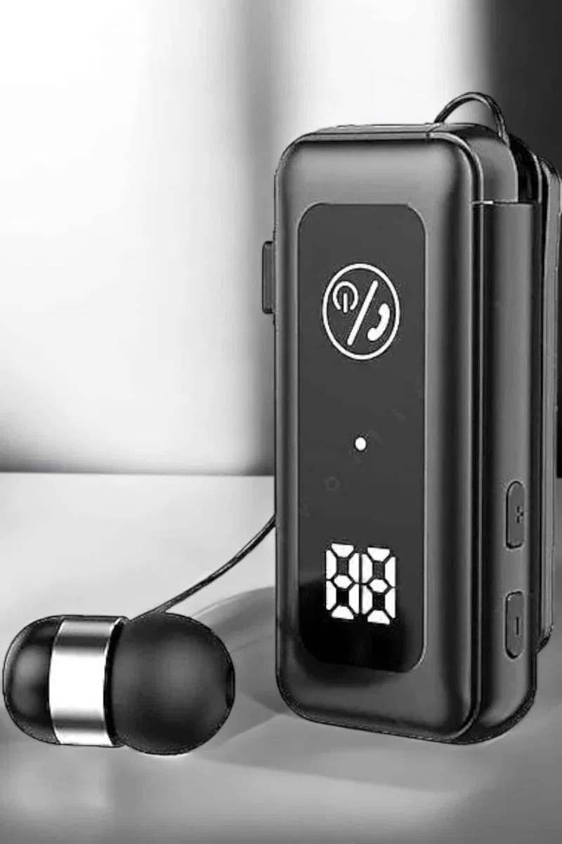 Kablolu Makaralı Bluetooth Kulaklık Uzun Pil Ömrü Dijital Göstergeli görsel 2
