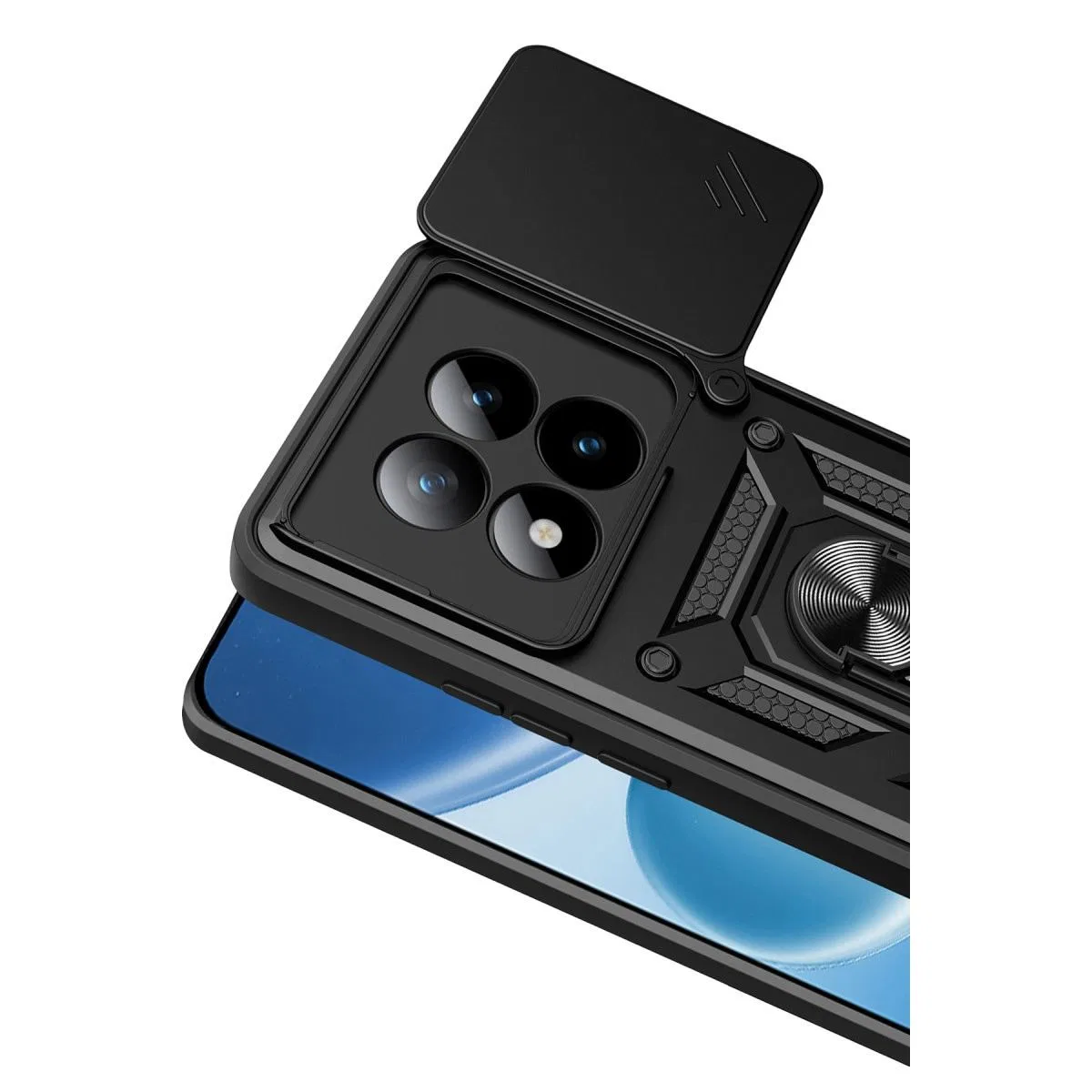 Xiaomi Redmi Note 15 Pro Plus 5g Pars Lens Yüzüklü Silikon - Siyah görsel 2